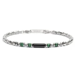 Hot Bracciale elementi in pietra ed elementi in ematite catena box Bracciali