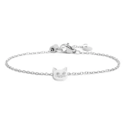 Online Bracciale gatto con cristalli Bracciali