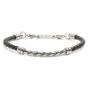 Fashion Bracciale in pelle sintetica con catena twisted Bracciali