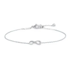 Sale Bracciale infinito con zirconi bianchi Bracciali
