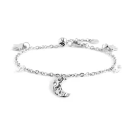 Clearance Bracciale luna pendente e zirconi Bracciali