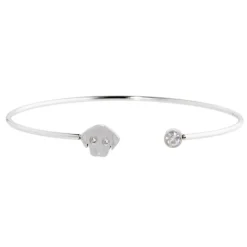 Sale Bracciale rigido cane con cristalli Bracciali