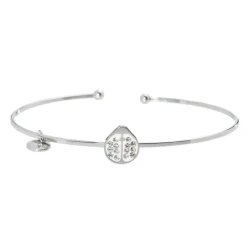Clearance Bracciale rigido coccinella con cristalli Bracciali