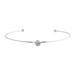 Discount Bracciale rigido con solitario Bracciali
