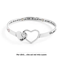 New Bracciale rigido cuore Bracciali