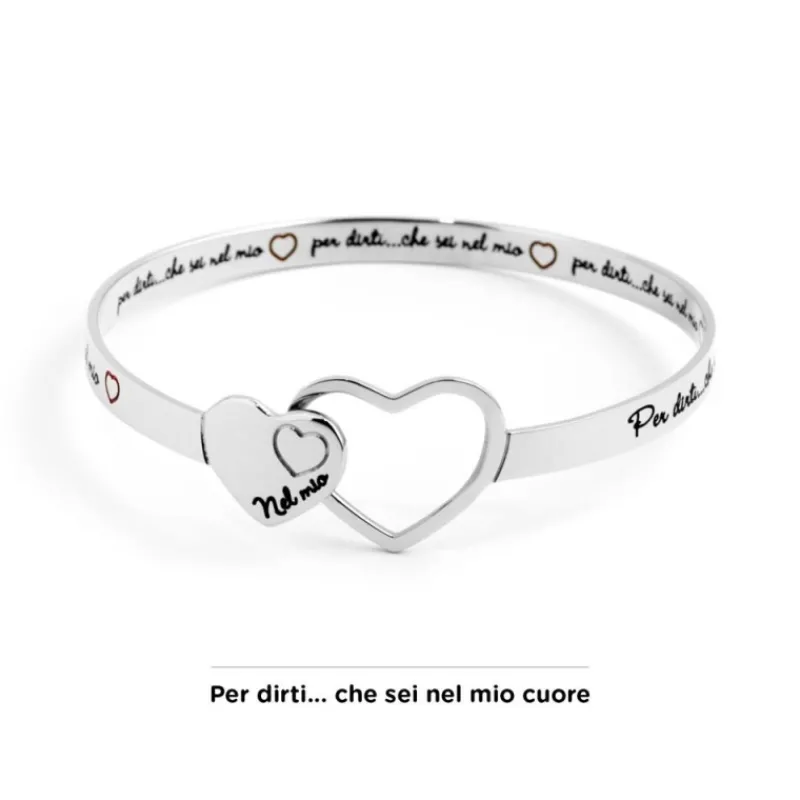 New Bracciale rigido cuore Bracciali