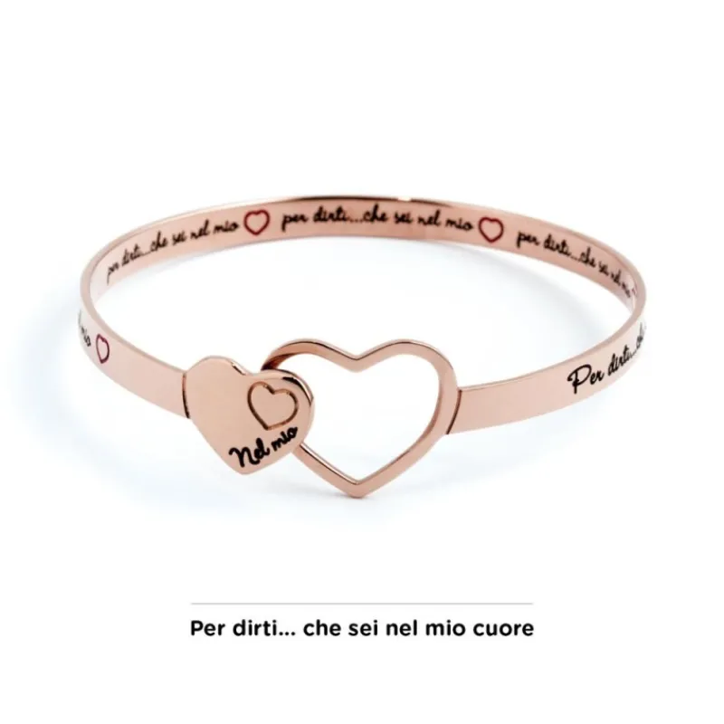 New Bracciale rigido cuore Bracciali