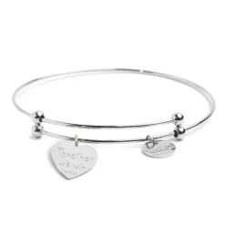Best Bracciale rigido cuore arcobaleno Bracciali