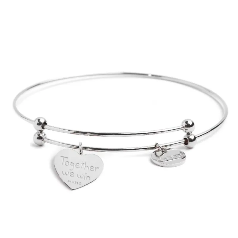 Best Bracciale rigido cuore arcobaleno Bracciali