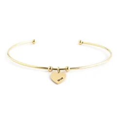 Outlet Bracciale rigido cuore love Bracciali