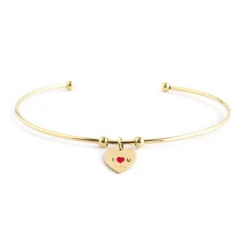 Outlet Bracciale rigido cuore love Bracciali