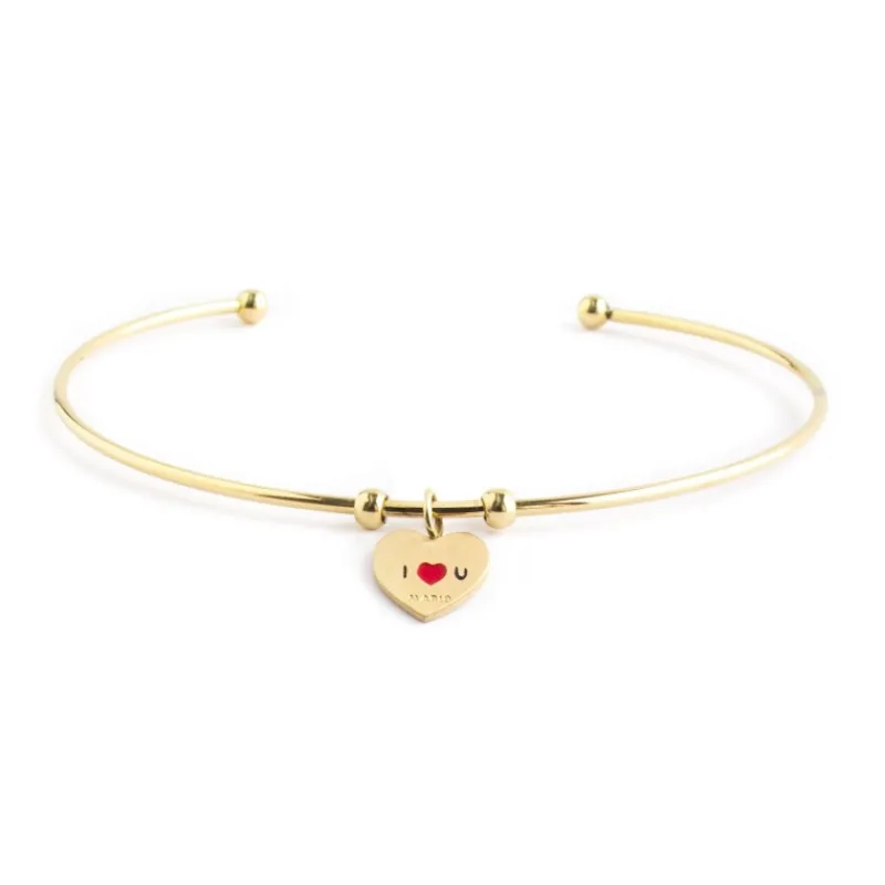 Outlet Bracciale rigido cuore love Bracciali