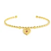 Best Bracciale rigido cuore pendente Bracciali