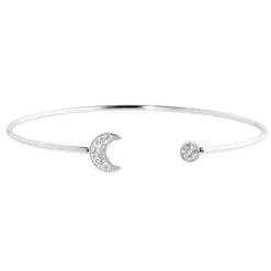 Hot Bracciale rigido luna con cristalli Bracciali