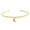 Outlet Bracciale rigido luna pendente Bracciali