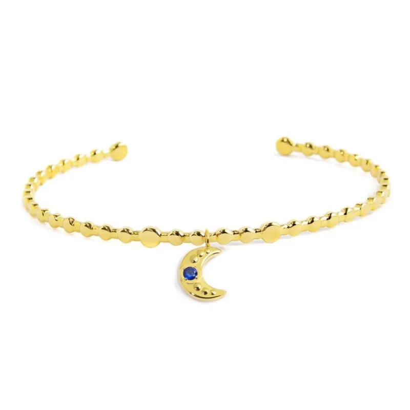 Outlet Bracciale rigido luna pendente Bracciali
