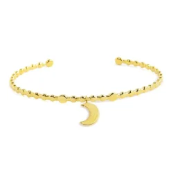 Outlet Bracciale rigido luna pendente Bracciali