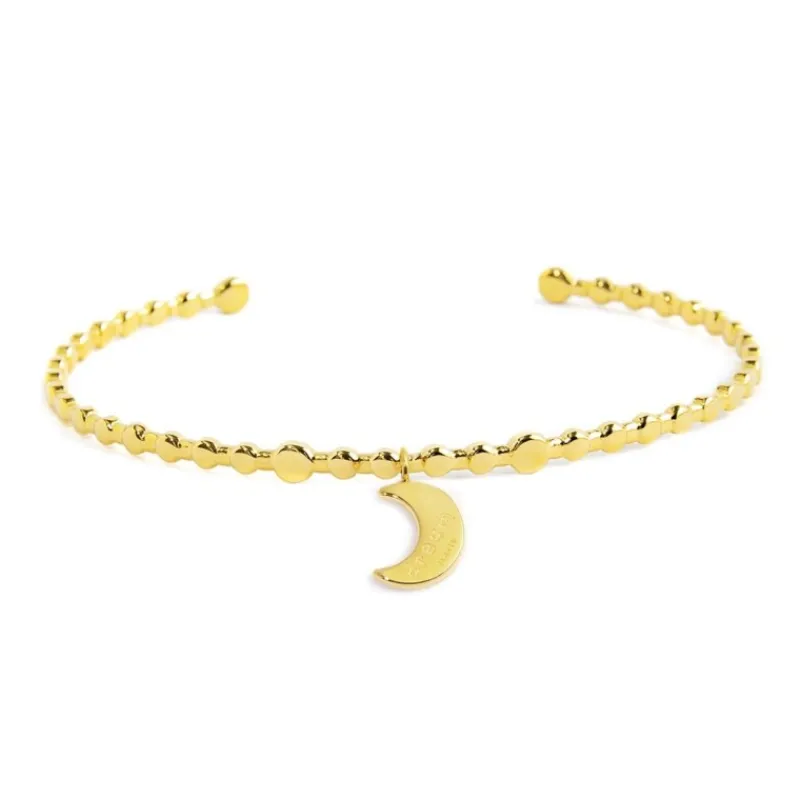 Outlet Bracciale rigido luna pendente Bracciali