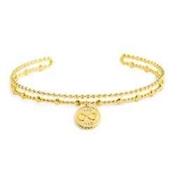 Sale Bracciale rigido medaglietta infinito pendente Bracciali
