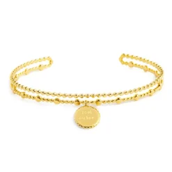 Sale Bracciale rigido medaglietta infinito pendente Bracciali