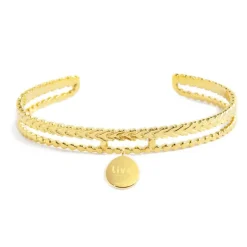 Discount Bracciale rigido medaglietta rosa dei venti pendente Bracciali