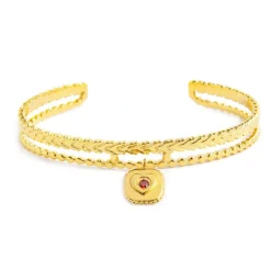 Clearance Bracciale rigido piastrina cuore pendente Bracciali
