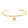 Outlet Bracciale rigido rosa dei venti pendente Bracciali