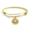 Best Bracciale rigido sole pendente con perla Bracciali