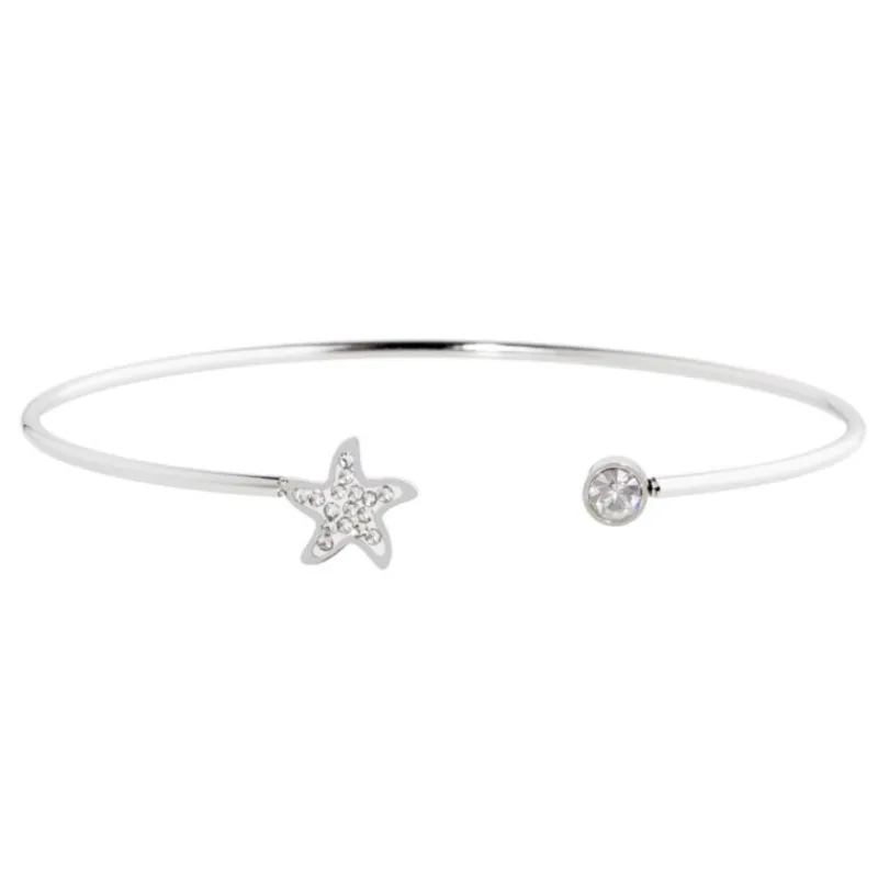 Discount Bracciale rigido stella marina con cristalli Bracciali