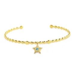 Fashion Bracciale rigido stella pendente Bracciali