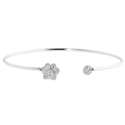 Outlet Bracciale rigido zampina con cristalli Bracciali