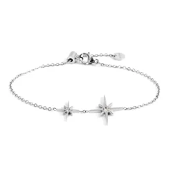 Fashion Bracciale rosa dei venti doppio pendente Bracciali
