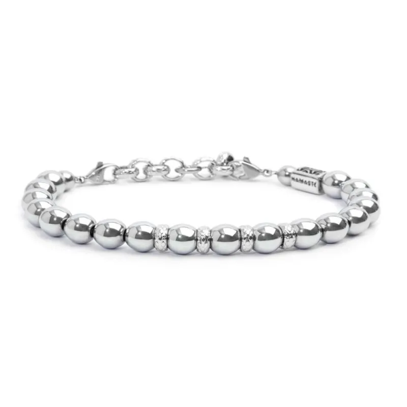 Outlet Bracciale sfere ematite 8mm Bracciali