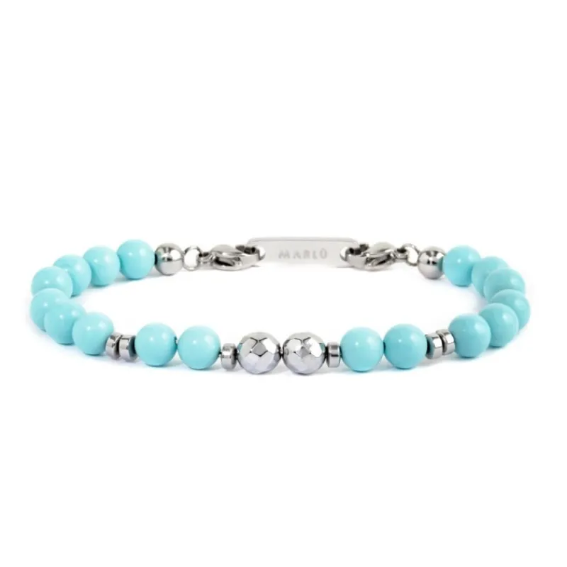 Online Bracciale sfere sfaccettate 6mm Bracciali