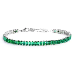 Hot Bracciale tennis cristalli baguette Bracciali