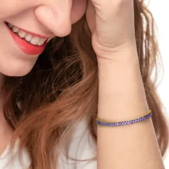 Sale Bracciale tennis zirconi baguette Bracciali