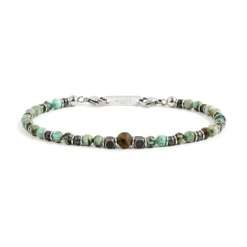 Clearance Bracciale turchese africano e occhio di tigre Bracciali