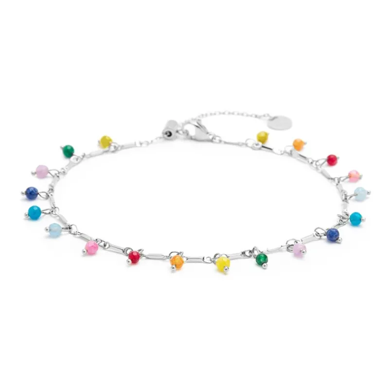 Best Cavigliera catena con agata colorata pendente Cavigliere