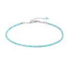 Fashion Cavigliera con perline a tubo turchesi ed ematite Cavigliere