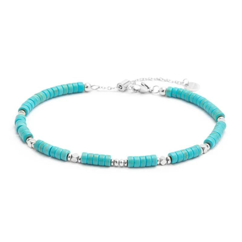 Clearance Cavigliera con rondelle turchesi Cavigliere