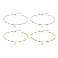 New Cavigliera con zircone baguette Cavigliere
