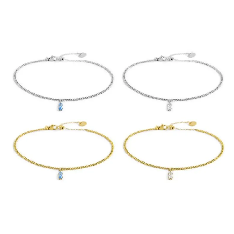 New Cavigliera con zircone baguette Cavigliere