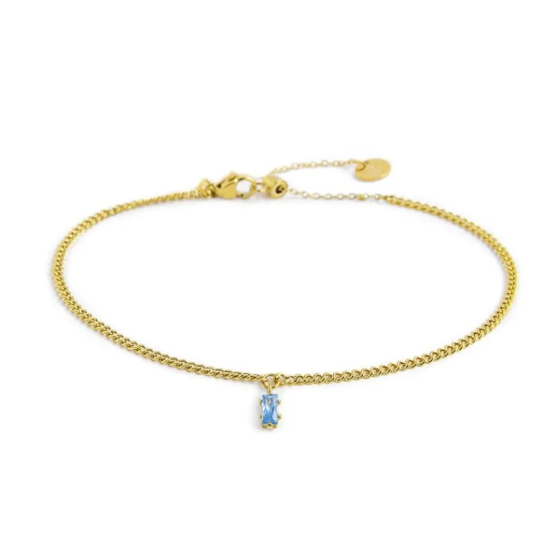 New Cavigliera con zircone baguette Cavigliere