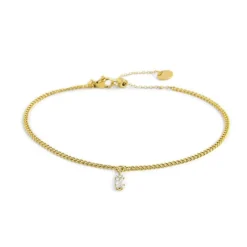 New Cavigliera con zircone baguette Cavigliere