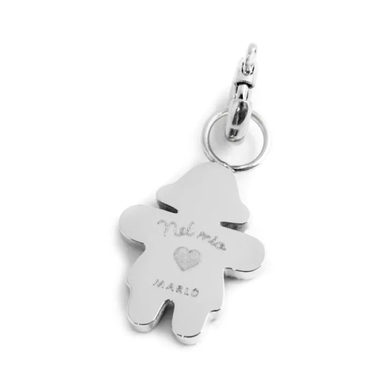 Online Charm bimba cuore smalto azzurro Charms
