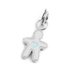 Best Charm bimbo cuore smalto azzurro Charms