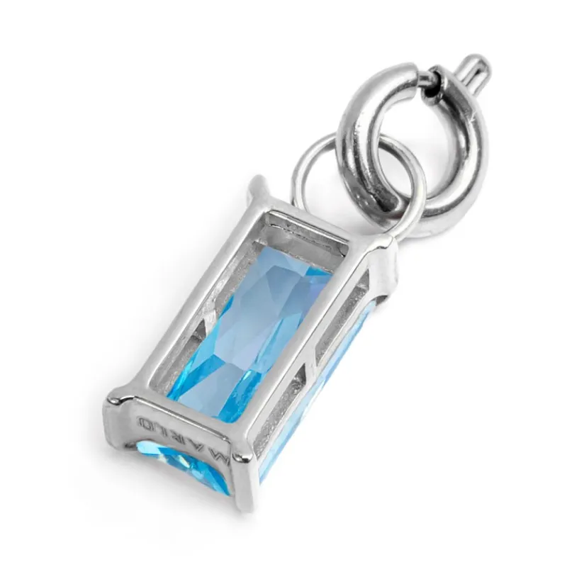 Discount Charm con zircone baguette Charms
