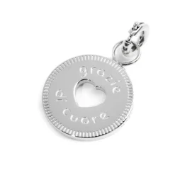 Discount Charm grazie di cuore Charms