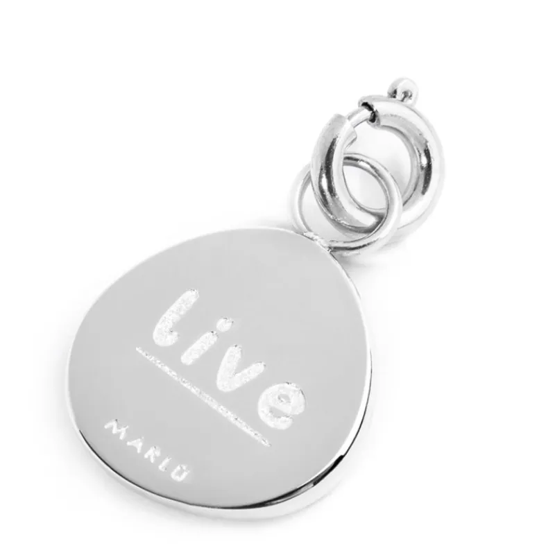 Outlet Charm medaglietta rosa dei venti e cristalli Charms