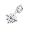 Outlet Charm rosa dei venti con zircone Charms